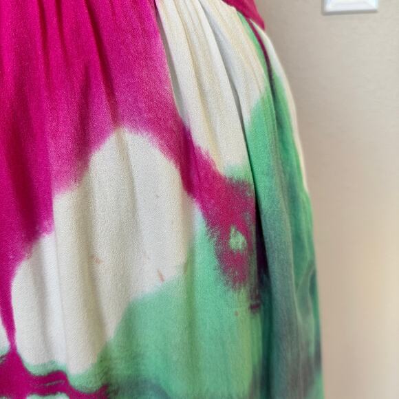 Busayo Tie Dye Halter Maxi Dress SMALL Wedding Guest Vacation Pink Designer $415 - Picture 12 of 14